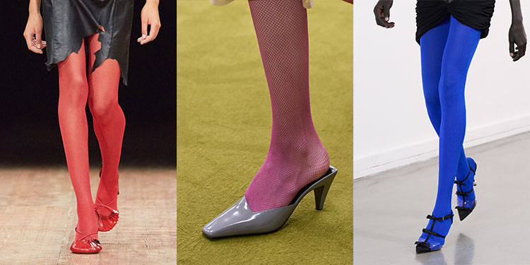 Accessory trend for fall: bright tights | 40plusstyle.com