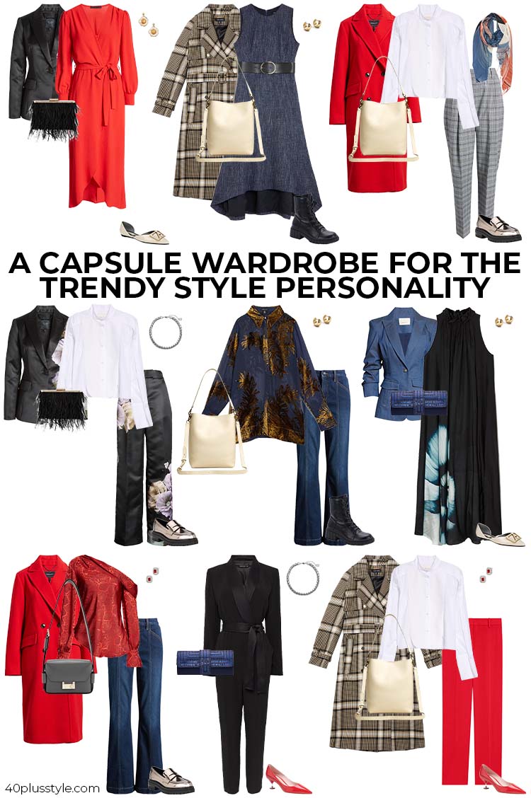 A capsule wardrobe for the TRENDY style personality | 40plusstyle.com
