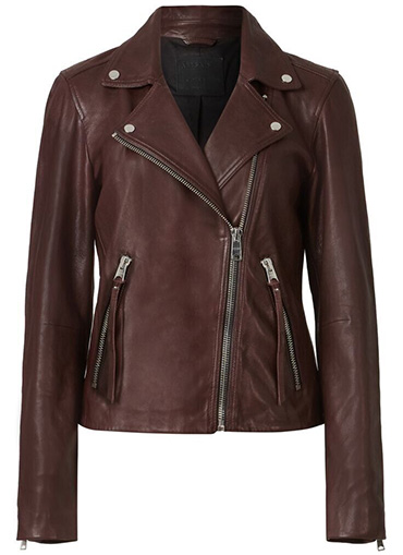 AllSaints Dalby Leather Biker Jacket | 40plusstyle.com