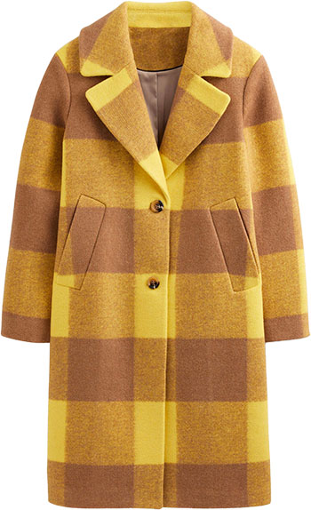 Best winter coats for women - Boden Relaxed-Fit Checked Coat | 40plusstyle.com