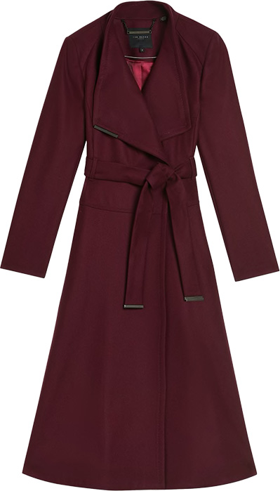 Best winter coats for women - Ted Baker London Roseika Midi Wool Wrap Coat With Full Skirt | 40plusstyle.com