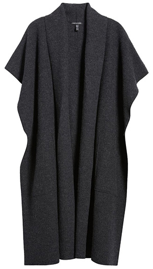 Eileen Fisher Oversize Boiled Wool Poncho | 40plusstyle.com