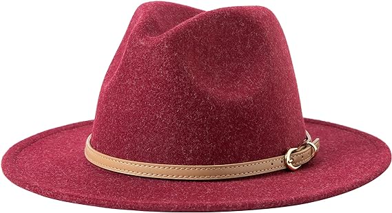 Lanzom Lady Classic Wool Fedora Hat  | 40plusstyle.com
