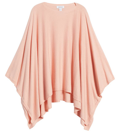 Nordstrom Cotton & Cashmere High-Low Poncho | 40plusstyle.com