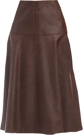Karen Kane Faux A-Line Midi Skirt | 40plusstyle.com