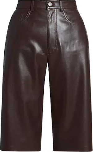 Nanushka Nampeyo Faux Leather Shorts | 40plusstyle.com
