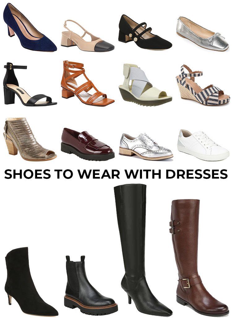 Different shoes to wear with dresses | 40plusstyle.com