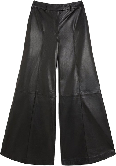 Karen Millen Leather Wide Leg Trousers | 40plusstyle.com