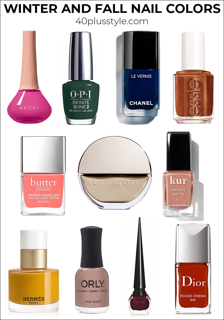 Fall nail colors and winter nail polishes | 40+style