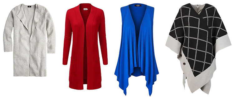 Cardigans and capes for the apple shape body | 40plusstyle.com