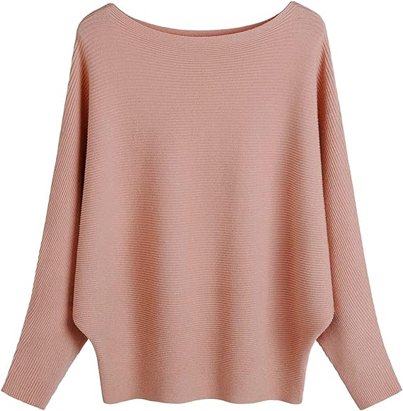 Sweaters for women: MAKARTHY Batwing Sleeves Knitted Sweater | 40plusstyle.com