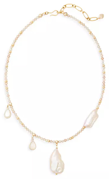 Gift ideas for women: Brinker + Eliza Mellie Crystal Bead Necklace | 40plusstyle.com