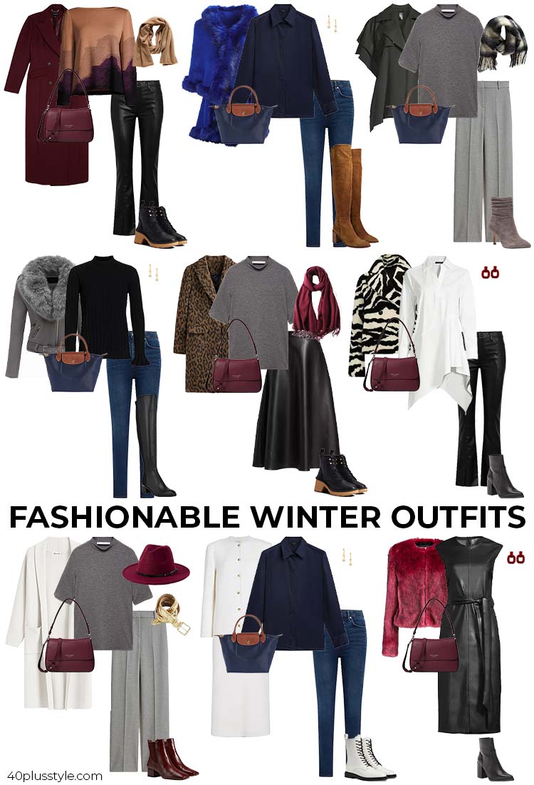 A capsule wardrobe on how to look fashionable this winter | 40plusstyle.com