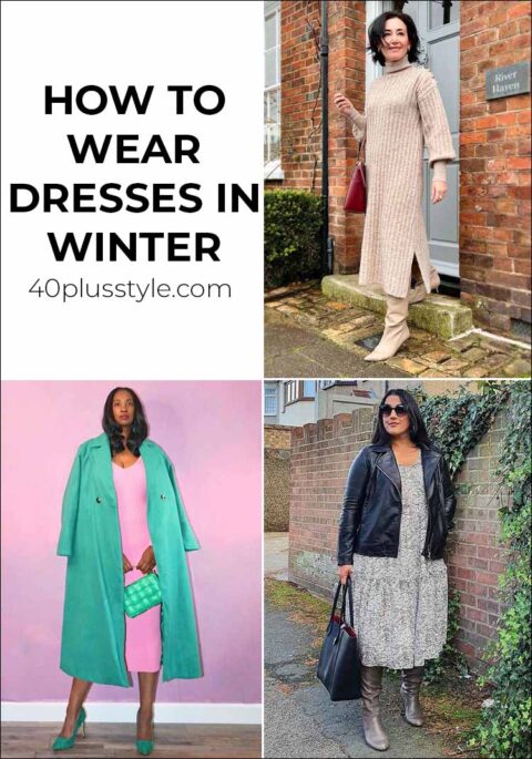 How to wear dresses in winter - best winter dresses | 40+style