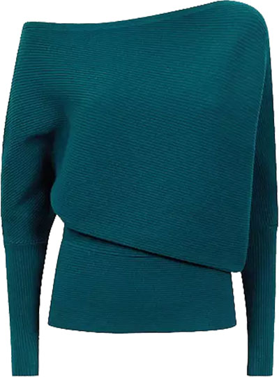 Sweaters for women: Reiss Lorna Off The Shoulder Sweater | 40plusstyle.com
