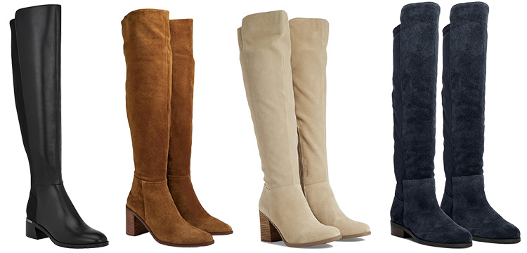 How to look fashionable in winter: over the knee winter boots | 40plusstyle.com