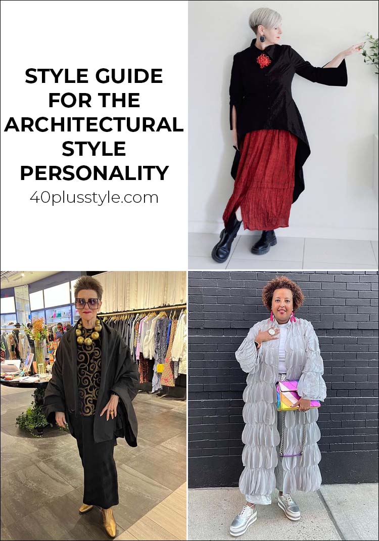 A capsule wardrobe and style guide for the ARCHITECTURAL style personality | 40plusstyle.com