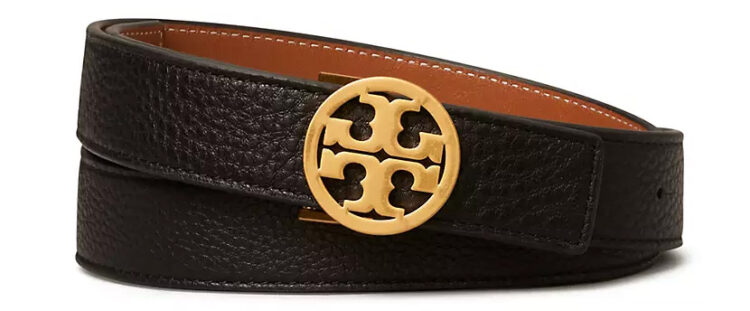 Tory Burch Miller Reversible Leather Belt | 40plusstyle.com
