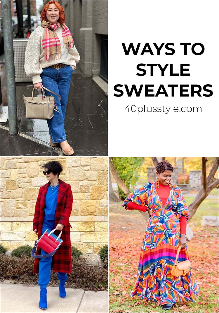 Sweater outfits: Winter sweaters for women and how to style them | 40plusstyle.com
