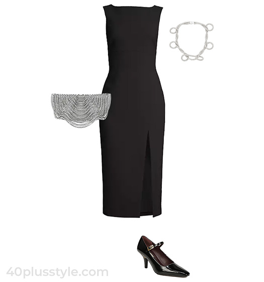 A little black dress for a dinner party | 40plusstyle.com