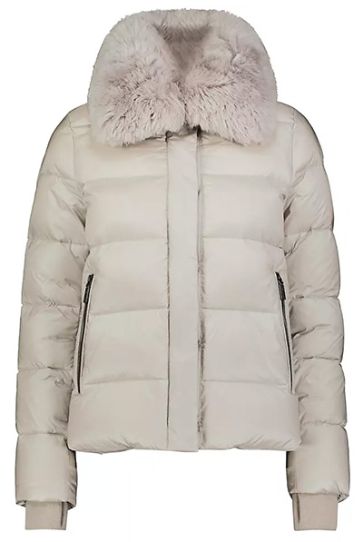 Dawn Levy Vera Down Shearling Jacket | 40plusstyle.com
