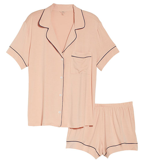 Best pajamas for women: Eberjey Gisele Relaxed Jersey Knit Short Pajamas | 40plusstyle.com