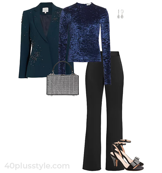 Christmas party outfit: with embellishment | 40plusstyle.com