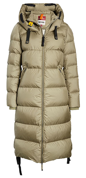 Warmest winter coats for women: Parajumpers Panda Hooded 700 Fill Power Down Puffer Parka | 40plusstyle.com