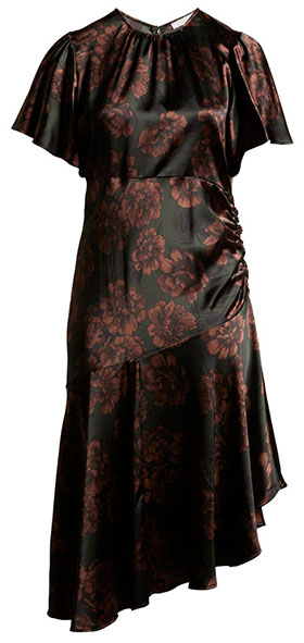 Best cocktail dresses: Chelsea28 Asymmetric Hem Satin Dress | 40plusstyle.com