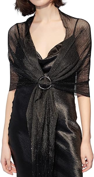 Formal dress cover up - MissShorthair Sparkly Shawl | 40plusstyle.com