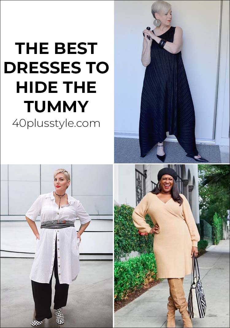 The best dresses to hide your tummy | 40plusstyle.com