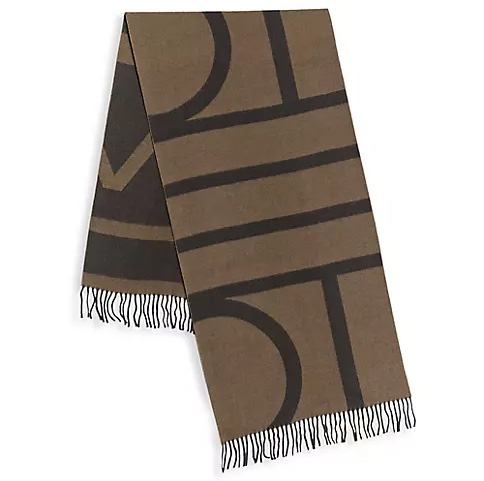 Toteme Ps24 Monogram Wool Cashmere Scarf | 40plusstyle.com