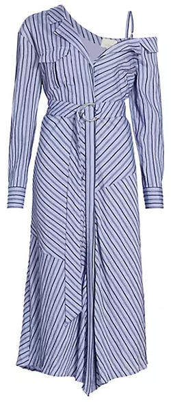 Cinq à Sept Marcella Belted Stripe Shirtdress | 40plusstyle.com
