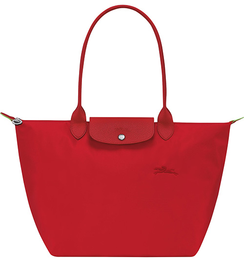 Longchamp Le Pliage Green Recycled Canvas Large Tote | 40plusstyle.com