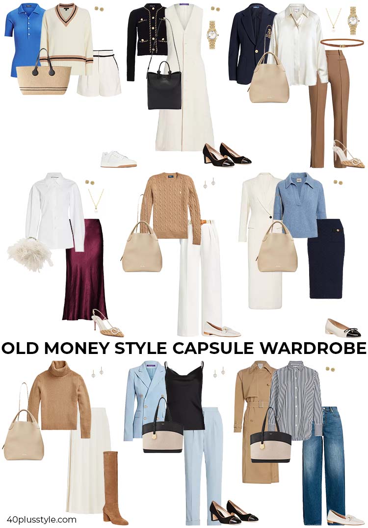 Old money style capsule wardrobe | 40plusstyle.com