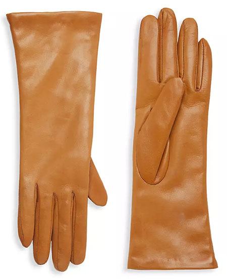 Best winter gloves for women - Saks Fifth Avenue COLLECTION Cashmere-Lined Leather Gloves | 40plusstyle.com