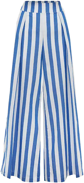 Bird & Knoll Darcy Striped Cotton Voile Palazzo Pants | 40plusstyle.com