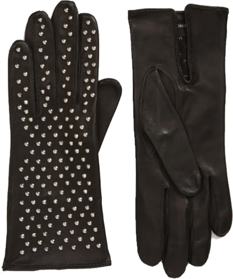 Seymoure Kelly Studded Leather Gloves | 40plusstyle.com
