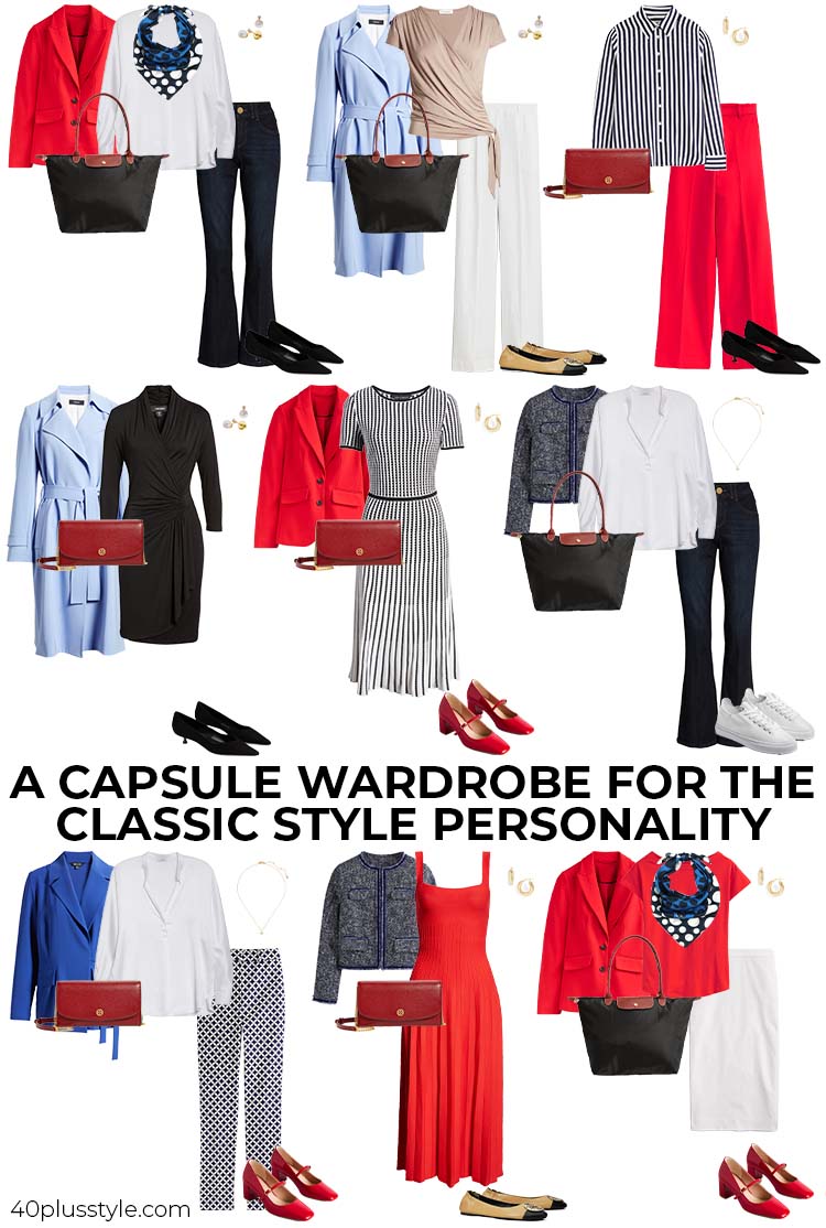 A capsule wardrobe for the classic style personality | 40plusstyle.com