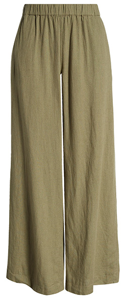 Caslon Wide Leg Pull-On Linen Blend Pants | 40plusstyle.com