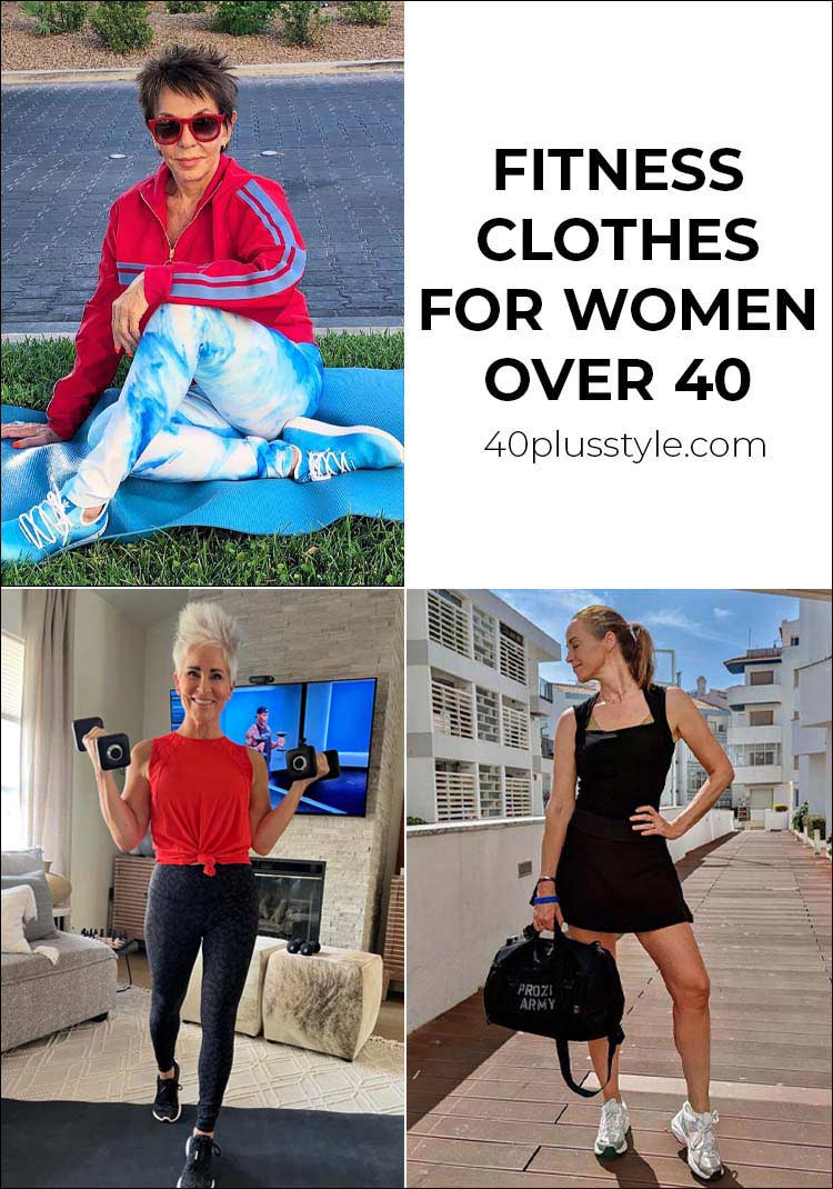 What to wear at fitness workouts? Here are some ideas for fitness clothes for women over 40! | 40plusstyle.com