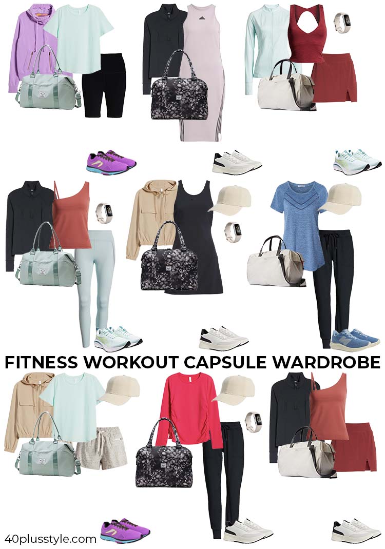 Fitness workout capsule wardrobe | 40plusstyle.com