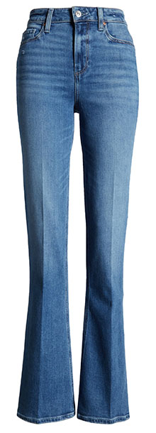 Best blue jeans for women - PAIGE Laurel Canyon High Waist Flare Jeans | 40plusstyle.com