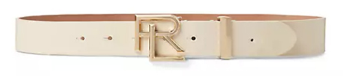 Ralph Lauren Collection Leather Logo Belt | 40plusstyle.com
