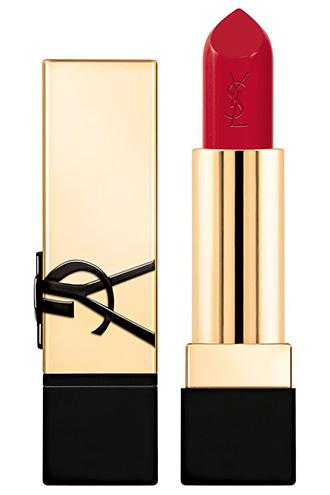 Yves Saint Laurent Rouge Pur Couture Caring Satin Lipstick with Ceramides (Red Muse) | 40plusstyle.com