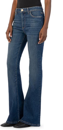 KUT from the Kloth Ana Fab Ab High Waist Super Flare Jeans | 40plusstyle.com