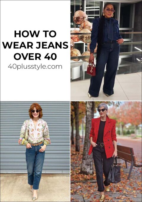 how to wear jeans over 40 in 2024 jeans outfit ideas | 40+style