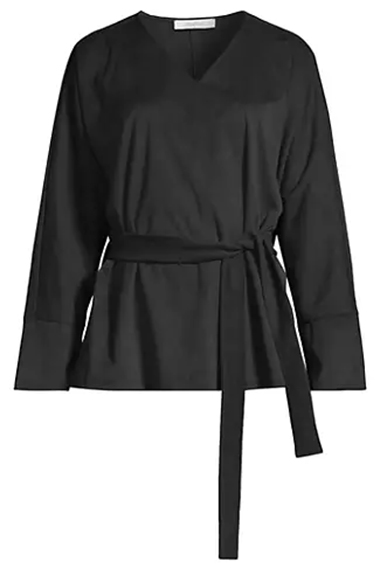 Max Mara Leisure Jersey Belted Blouse | 40plusstyle.com