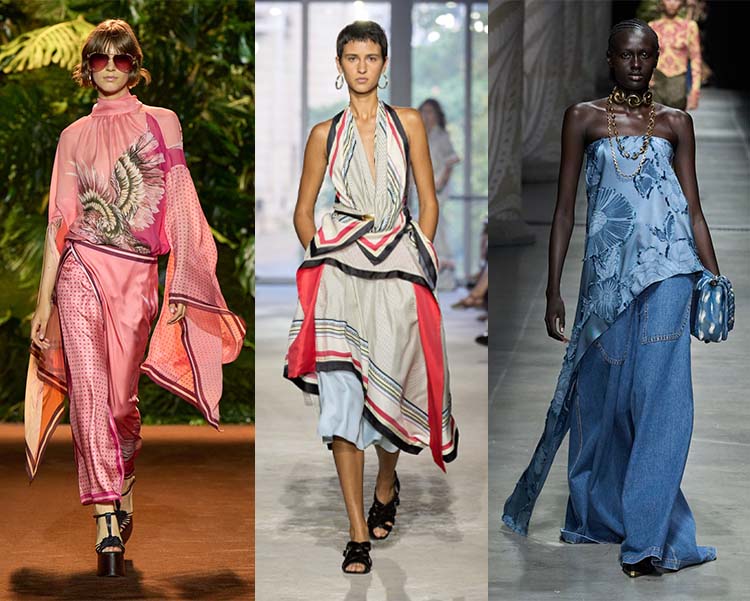 Scarf prints on the catwalks | 40plusstyle.com
