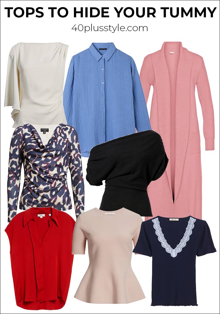 The best tops to hide the belly | 40plusstyle.com
